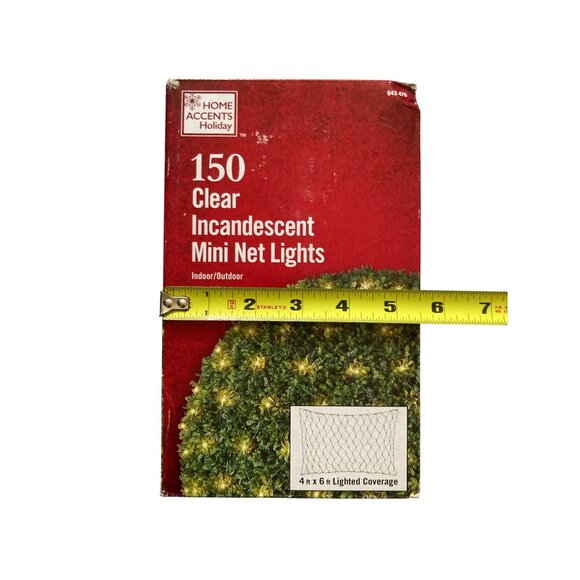 Home Accents Holiday Clear Incandescent Mini Net Lights - Picture 7 of 8